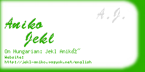 aniko jekl business card